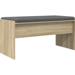 vidaXL Halbank met kussen Sonoma Eiken 83 x 38 x 40 cm