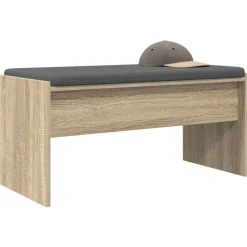 vidaXL Halbank met kussen Sonoma Eiken 83 x 38 x 40 cm