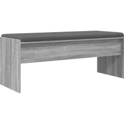 vidaXL Halbank met kussen Grijs Sonoma 103 x 38 x 40 cm