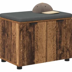 vidaXL Halbank Oudhout 60 x 38 x 46 cm Geïndustrialiseerd hout en stof