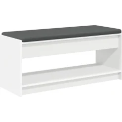 vidaXL Halbank Wit 103 x 38 x 45 cm Geïndustrialiseerd hout en stof