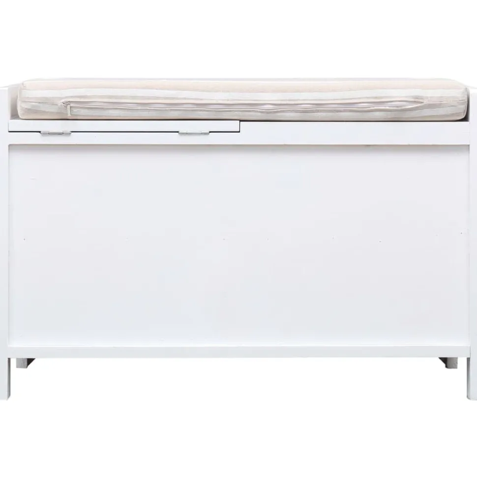 vidaXL Halbank 70x33,5x45 cm paulowniahout wit