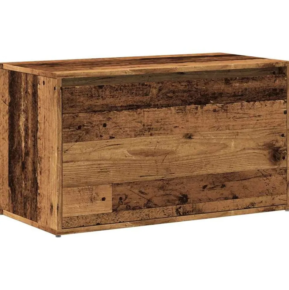 vidaXL Halbankje 80x40x45 cm bewerkt hout oud houtkleurig