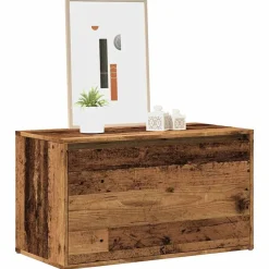 vidaXL Halbankje 80x40x45 cm bewerkt hout oud houtkleurig