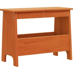 vidaXL Halbankje 60x28x45 cm massief grenenhout wasbruin