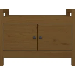 vidaXL Halbankje 80x40x60 cm massief grenenhout honingbruin