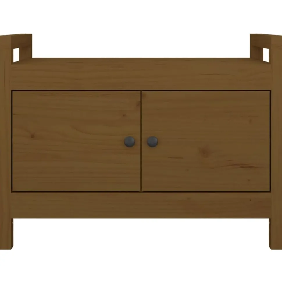 vidaXL Halbankje 80x40x60 cm massief grenenhout honingbruin