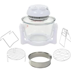 vidaXL Halogeen heteluchtoven met uitbreidingsring 800 W 10 L