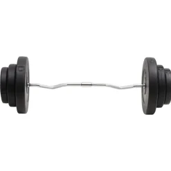 vidaXL Halter gebogen met gewichten 60 kg