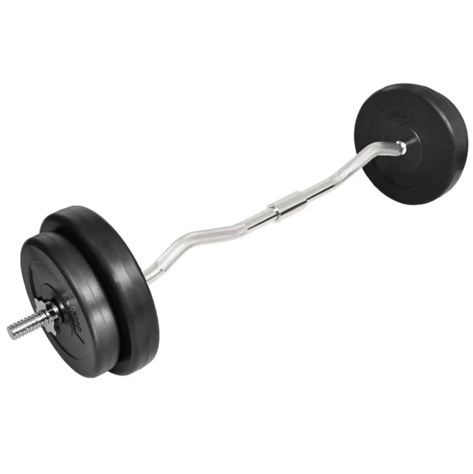 vidaXL Halter met gewichten 30 kg