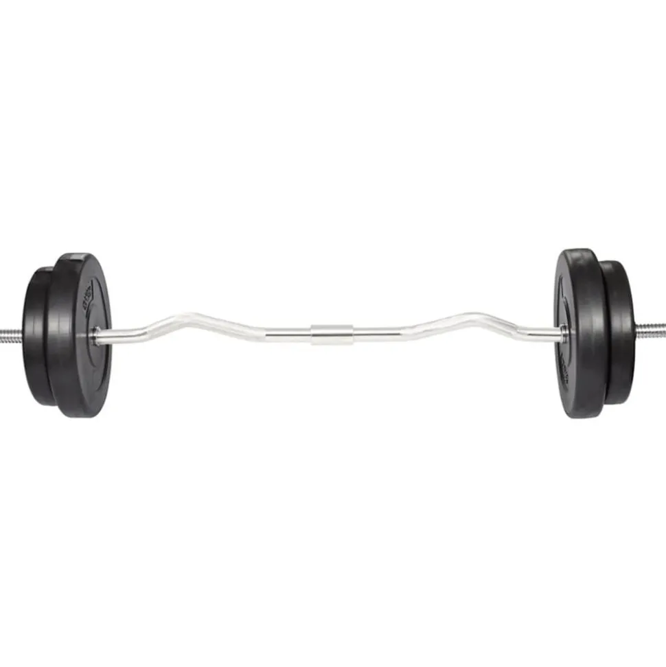 vidaXL Halter met gewichten 30 kg