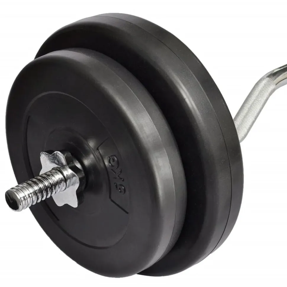 vidaXL Halter met gewichten 30 kg