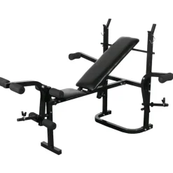 vidaXL Halterbank zwart