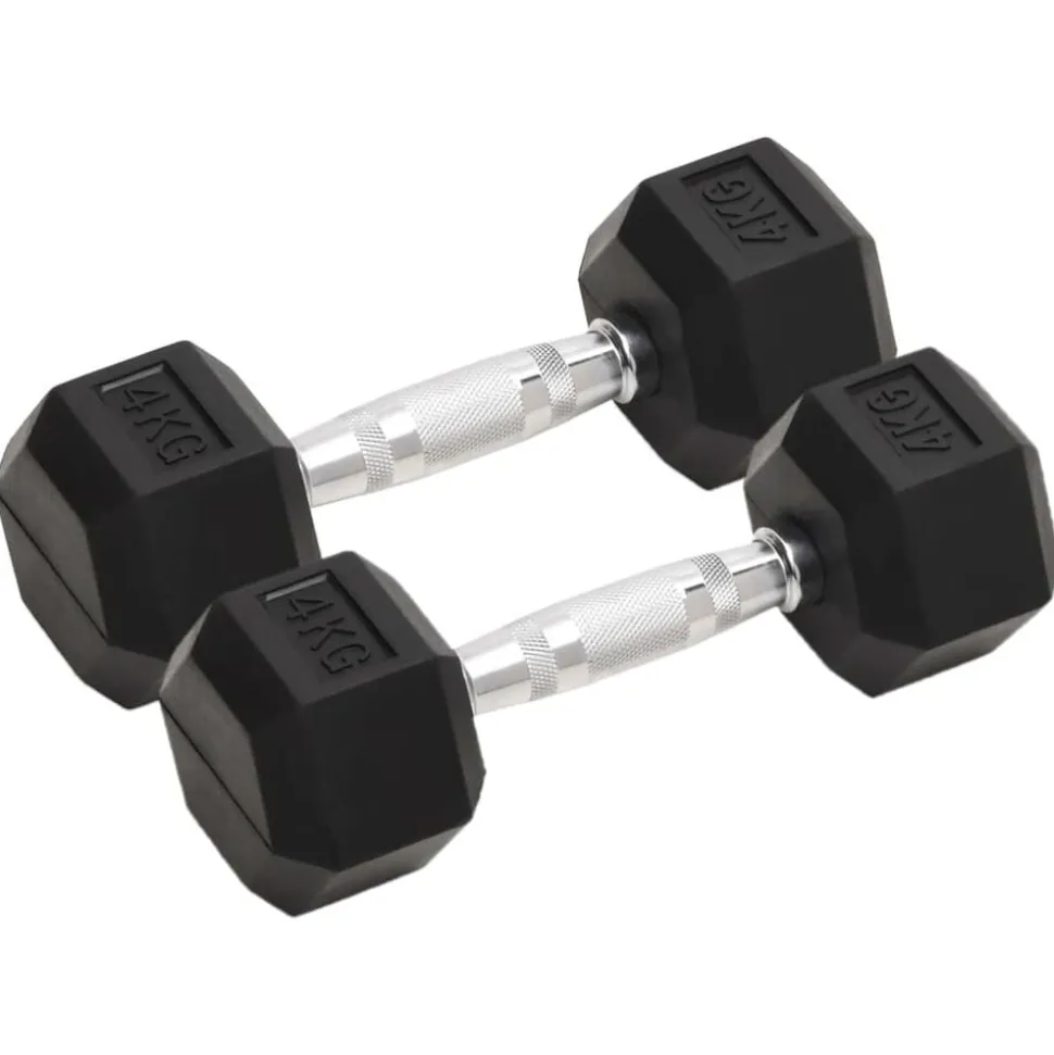 vidaXL Halters 2 st 8 kg totaal gietijzer