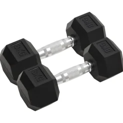 vidaXL Halters 2 st 16 kg totaal gietijzer