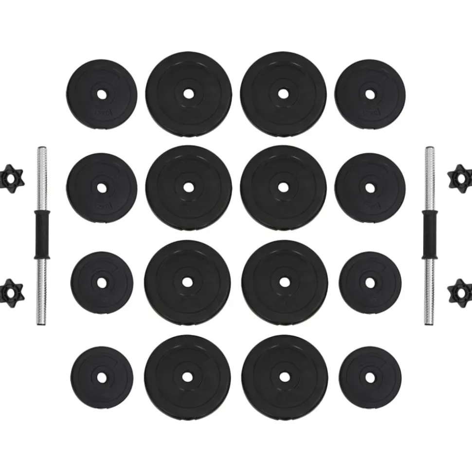 vidaXL Halters 2x15 kg