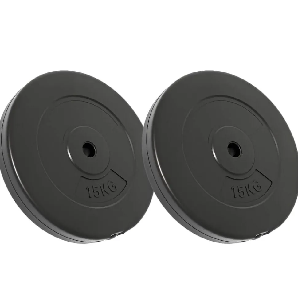 vidaXL Halterschijven 2 stuks 30 kg beton