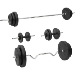 vidaXL Halterset met gewichten 90 kg