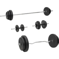 vidaXL Halterset met gewichten 90 kg