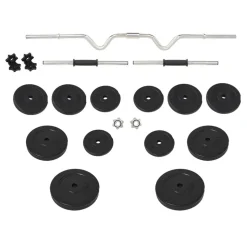 vidaXL Halterset met gewichten curl 60 kg
