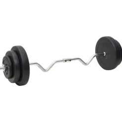 vidaXL Halterset met gewichten curl 60 kg