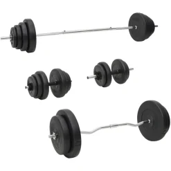 vidaXL Halterset met gewichten 120 kg