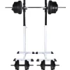 vidaXL Halter-/squatrek met halterset 60,5 kg
