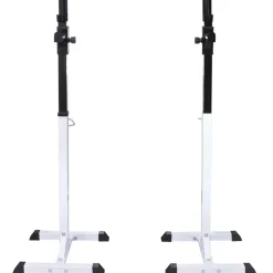 vidaXL Halter-/squatrek met halterset 60,5 kg