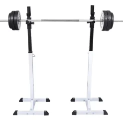 vidaXL Halter-/squatrek met halterset 30,5 kg