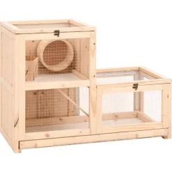 vidaXL Hamsterkooi 81x40x60 cm massief vurenhout