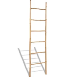 vidaXL Handdoekenladder met 6 sporten bamboe