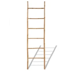 vidaXL Handdoekenladder met 6 sporten bamboe