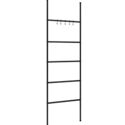 vidaXL Handdoekenrek met 5 niveaus, zwart 58x175 cm, ijzer
