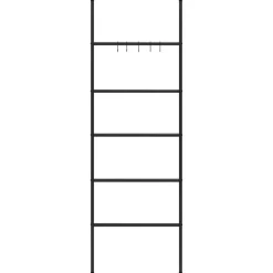 vidaXL Handdoekenrek met 5 niveaus, zwart 58x175 cm, ijzer