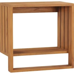 vidaXL Handdoekenrek wandmontage 35x20x35 cm massief teakhout