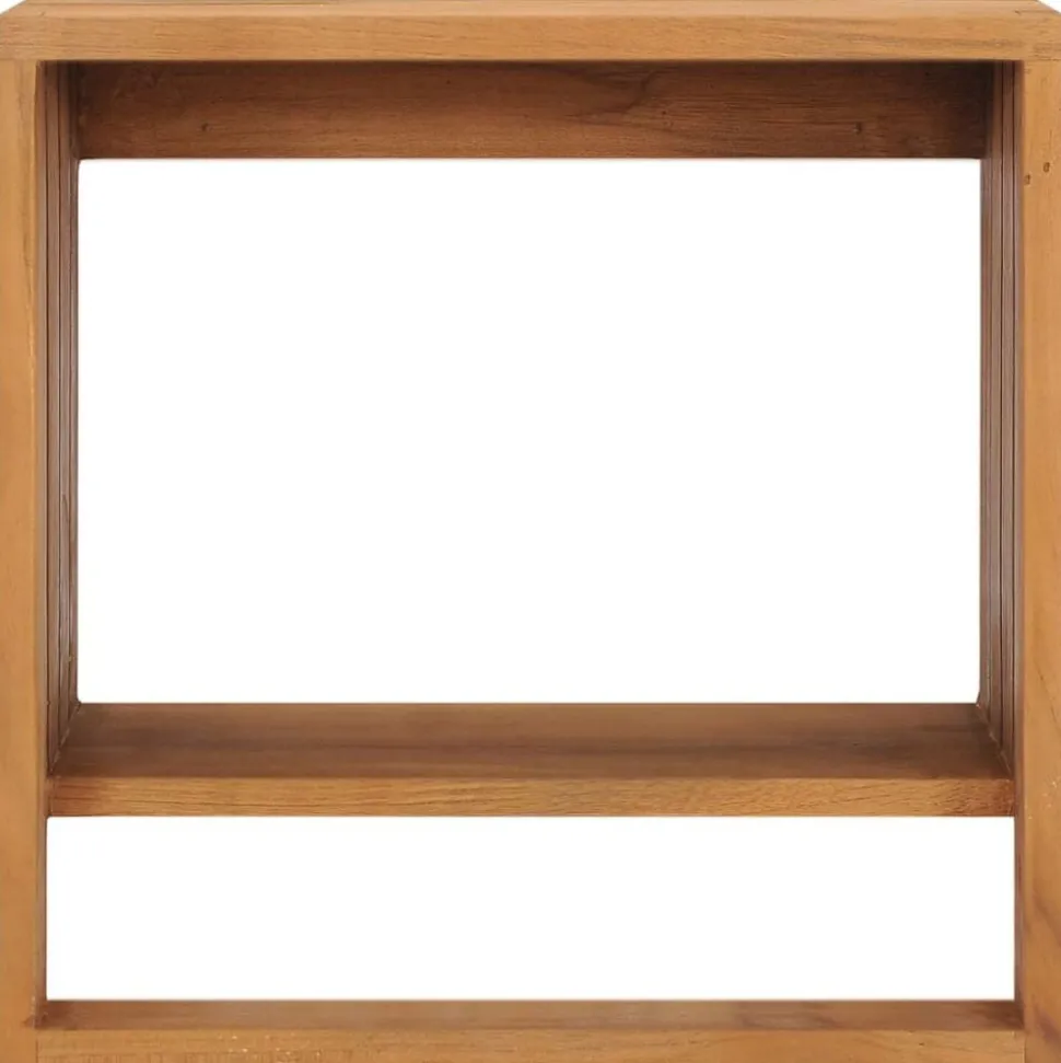 vidaXL Handdoekenrek wandmontage 35x20x35 cm massief teakhout
