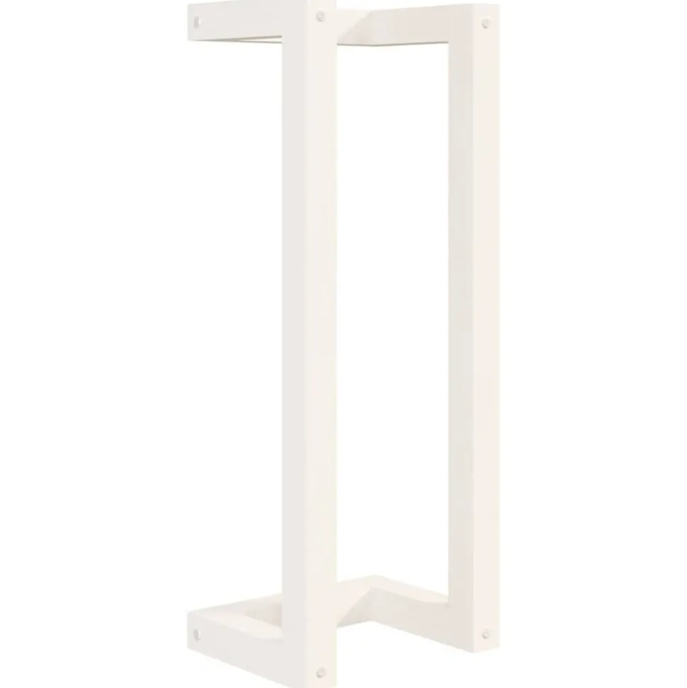 vidaXL Handdoekenrek 23x18x60 cm massief grenenhout wit