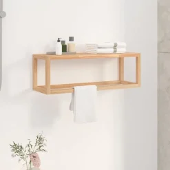 vidaXL Handdoekenrek 60x20x20 cm massief walnotenhout