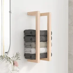 vidaXL Handdoekenrek 23x18x60 cm massief grenenhout