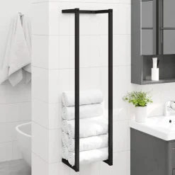 vidaXL Handdoekenrek 25x20x95 cm ijzer zwart