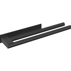 vidaXL Handdoekrek Zwart 40 x 9 x 4 cm Roestvrij staal