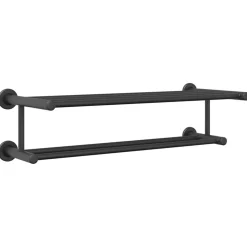 vidaXL Handdoekrek Zwart 61 x 23 x 17 cm Roestvrij staal