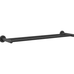 vidaXL Handdoekrek Zwart 61 x 14,5 x 5 cm Roestvrij staal