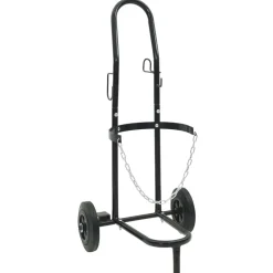 vidaXL Handtrolley Zwart en Rood 49 x 49 x 101 cm Staal