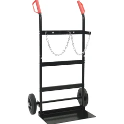 vidaXL Handtrolley Zwart en Rood 63 x 43,5 x 110 cm Staal