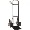 vidaXL Handtrolley Zwart en Rood 64,5 x 49,5 x 114 cm Staal