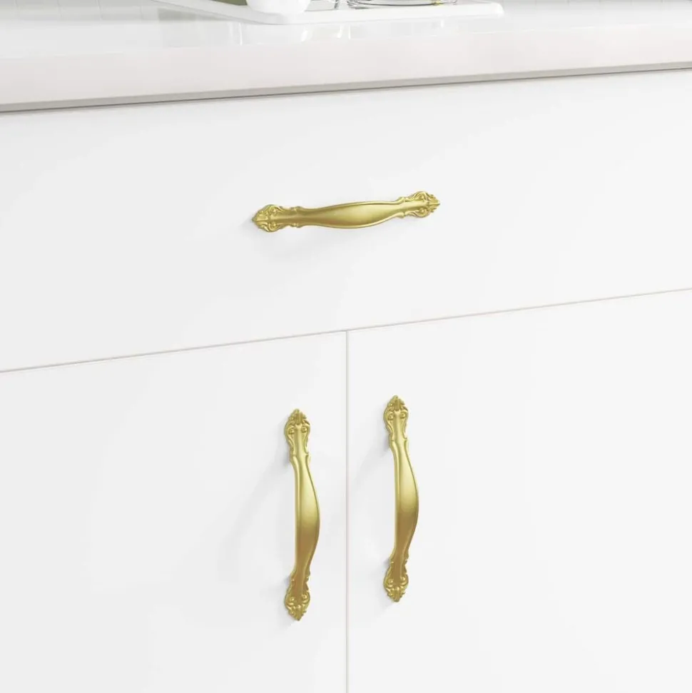vidaXL Handvat 2 pcs Goud 143 x 19,2 x 20 mm Zinklegering