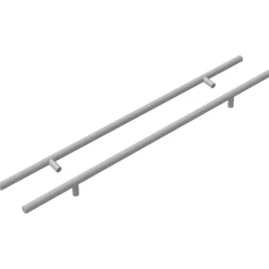 vidaXL Handvat 2 pcs Zilver 500 mm Staal