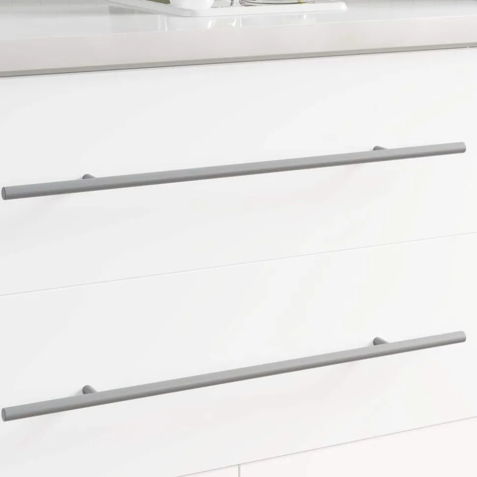 vidaXL Handvat 2 pcs Zilver 500 mm Staal