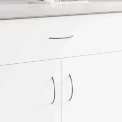 vidaXL Handvat 2 pcs Zilver 107 x 3.6 x 23 mm Roestvrij staal